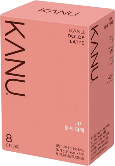 카누 돌체 라떼 8T x 12개, 17.3g, 8개입, 12박스