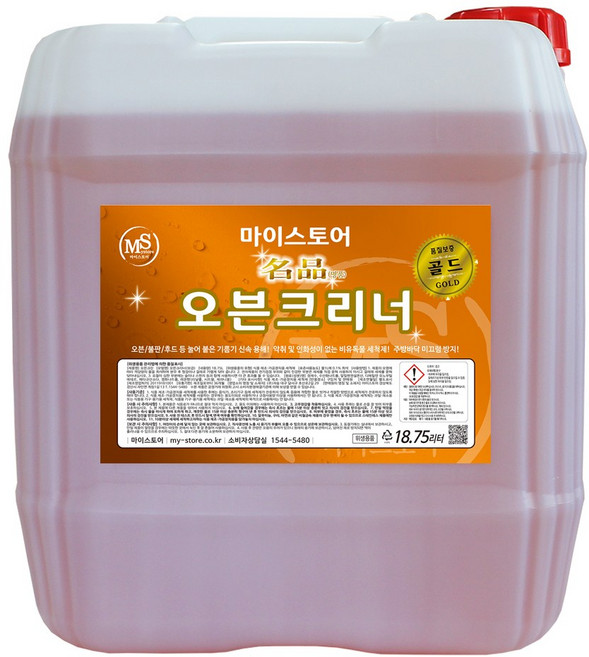 오븐크리너 기름때 제거 세정제 업소용 렌지후드 대용량 마이스토어, 18.75L, 1개