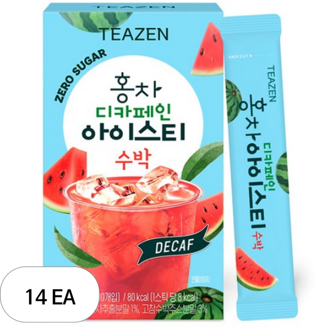 티젠 홍차 디카페인 제로슈가 수박 아이스티, 5g, 10개입, 14개