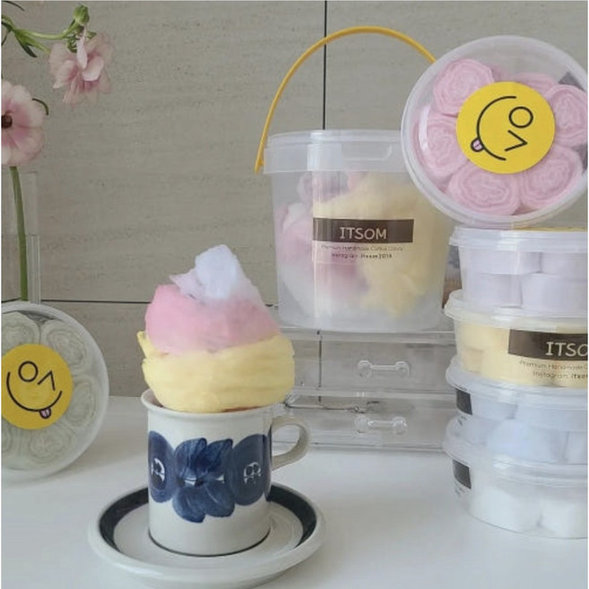 [잇솜]한입쏙롤솜사탕 천연솜사탕 한입솜사탕 천연색소 어린이집 유치원 학원 생일답례품 기업행사 대량구매 [원산지:국산(경기도 남양주시)], 1개, 믹스(혼합)맛