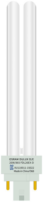 해피J보따리 오스람 DULUX-D/E PL램프 FDL-18W 1P 14.5cm 4핀타입 간편 셀프교체 형광등, 1개, 주광색