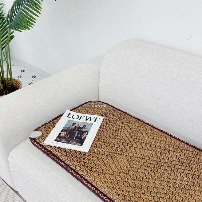 (주)한일의료기 초절전형 소파 침대 온열 쇼파용 전기방석, 육각황토, 3단 소형