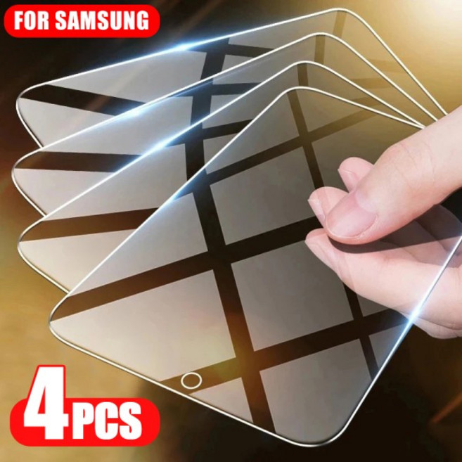 갤럭시 A52 A53 A71 A51 화면 보호기에 4PCS 강화 유리 S21 S20 FE 지문 잠금 해제, 03 For Samsung A30