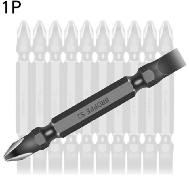 (1개) 고강도 자석 드릴비트 1ea 65mm 100mm 150mm 십자 일자비트 양용 양면 자성 전동드릴 임팩공구, S150++, 1개