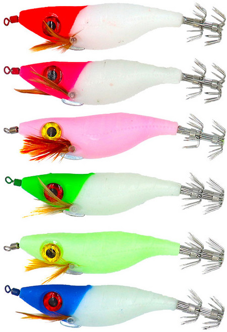 뉴 막잡혀 왕눈이 에기 맨들맨들 바디 갑오징어 쭈꾸미 문어, 그린헤드, 1개