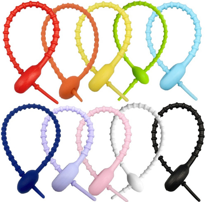 바이유즈 케이블 실리콘타이 선정리 부자재 10색상, 30개