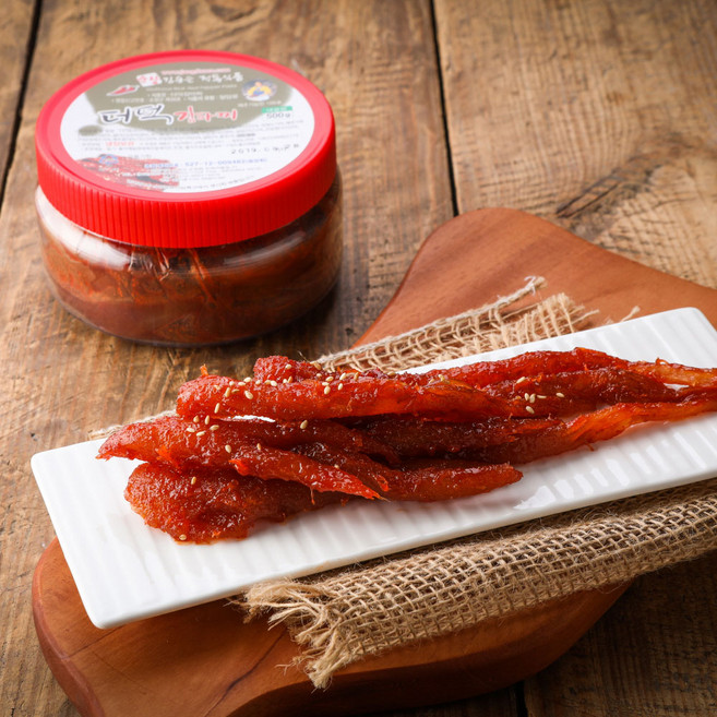 전라도 순창 수제 고추장 더덕 장아찌 2년숙성 국산 농산물 100%, 2개, 500g