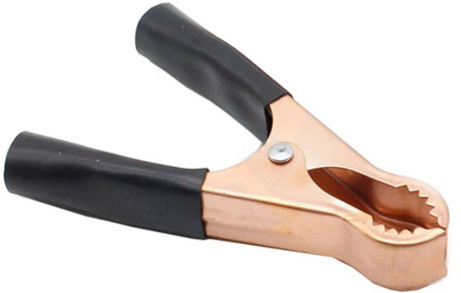 [티테크놀로지] 악어클립 악어집게 어스 밧데리 전기 50A 80mm 블랙 [T-CC-50A80B], 1개