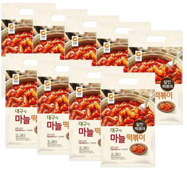 청정원 마늘 떡볶이, 380g, 9개
