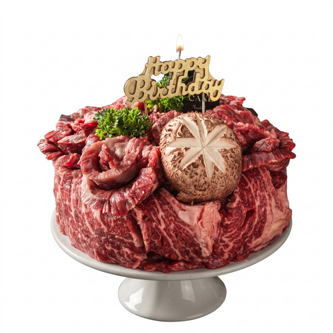 [생신/환갑추천] 한우 한돈 케이크 1kg, 1개