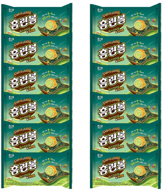 해태 홈런볼 피스타치오&카라멜, 39g, 12개