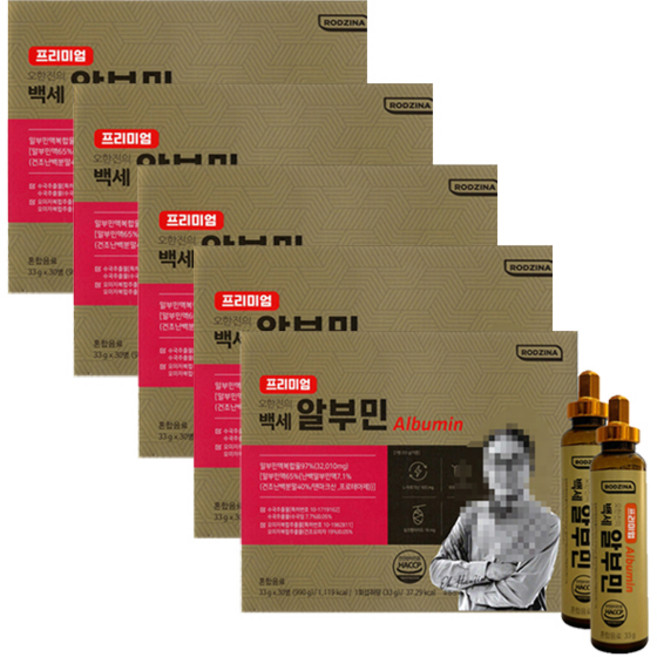 로지나 프리미엄 오한진의 백세 알부민, 33g, 5개