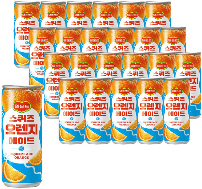 델몬트 롯데-델몬트스퀴즈오렌지240ml(30캔), 240ml, 30개