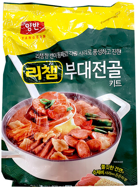 양반 리챔 부대전골 키트, 1개, 970g