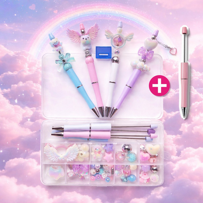 볼꾸 스타트 세트 볼펜 꾸미기 재료 파츠 키트 DIY 동대문 4+1개입 더나음, 1개