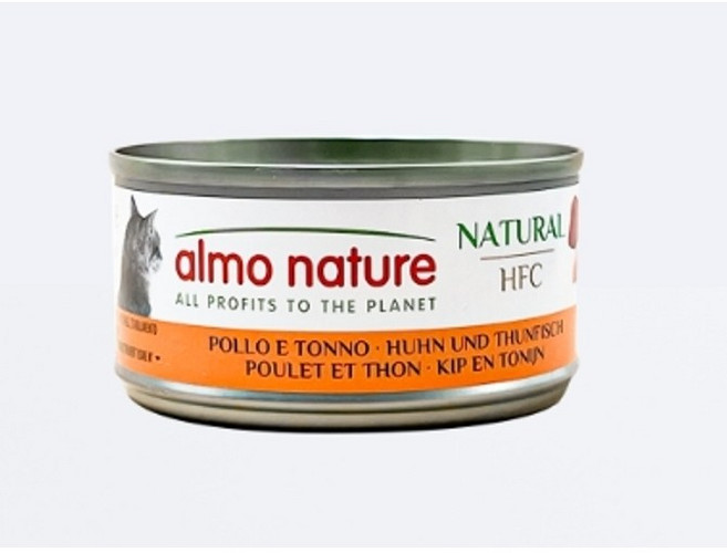 알모네이쳐 캣 닭고기&참치 캔 70g 12캔, 닭+참치