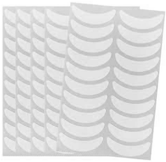 3+3 소프트 반달 아이패치 시트 테이프 총300인용 속눈썹 연장 재료, 6개, 화이트