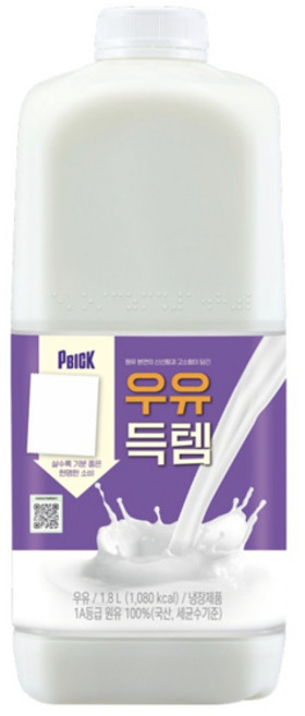PBICK 우유득템, 3개, 1.8L