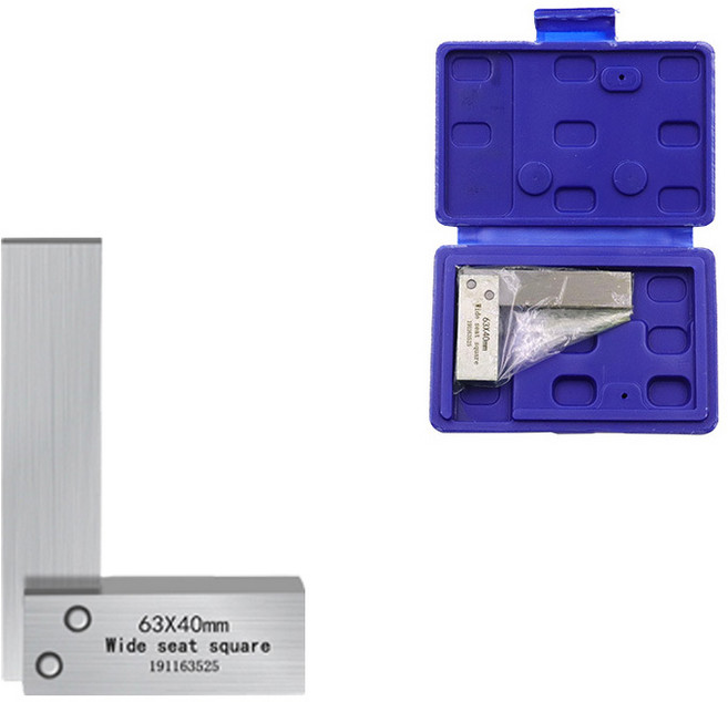 직각자 63 x 40mm 직자 목공자 용접자 케이스포함, 1개