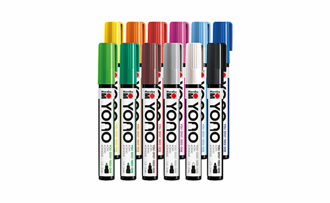 마라부 요노 YONO 페인트마카 아크릴마카 수성마카, 1.5 - 3mm /yellow