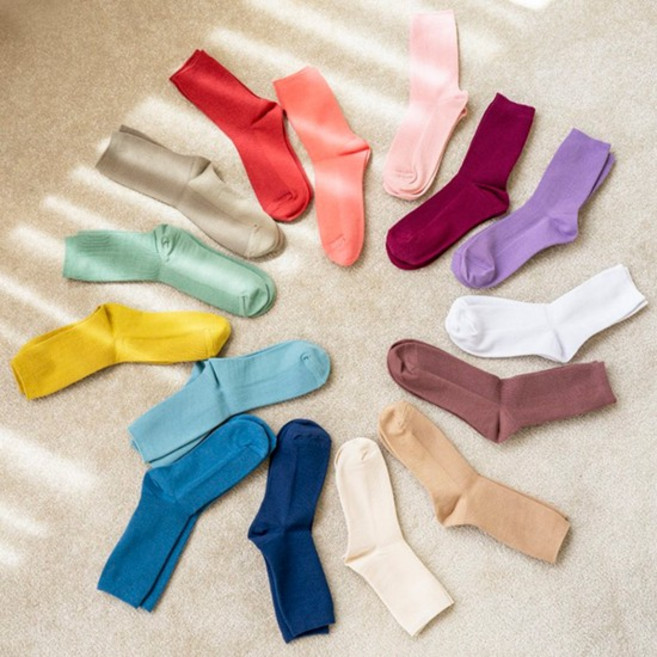 [보슈아]K 여성양말 베이직골지2양말14종 2족택1 중목 패션 국내산