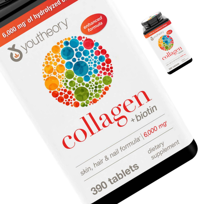 Youtheory 콜라겐 +비오틴 390타블렛, 390정, 2개