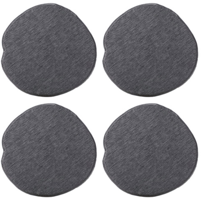 YGG 규조토 컵받침 티코스터, 4개, 다크그레이