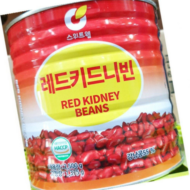 대용량 통조림 레드키드니빈스(스위트웰 2.5k) 식당용, 1개