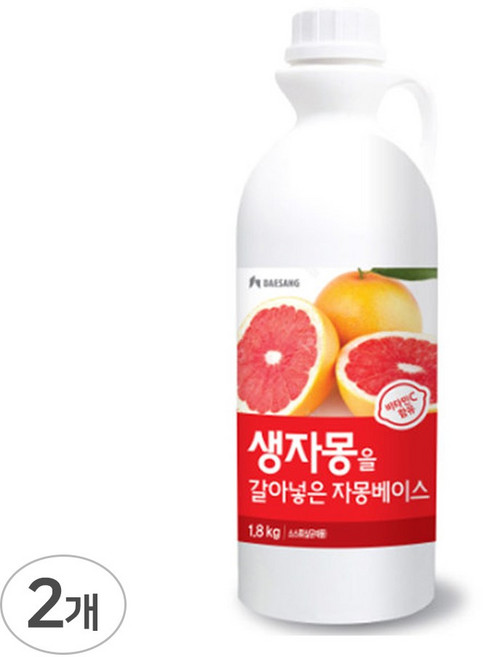 대상 생자몽을 갈아넣은 자몽베이스 1.8kg 2개, 1.8L