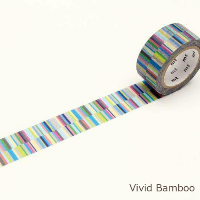 mt 靴下屋 合作限定款 和紙膠帶, 1個, 02.Vivid Bamboo