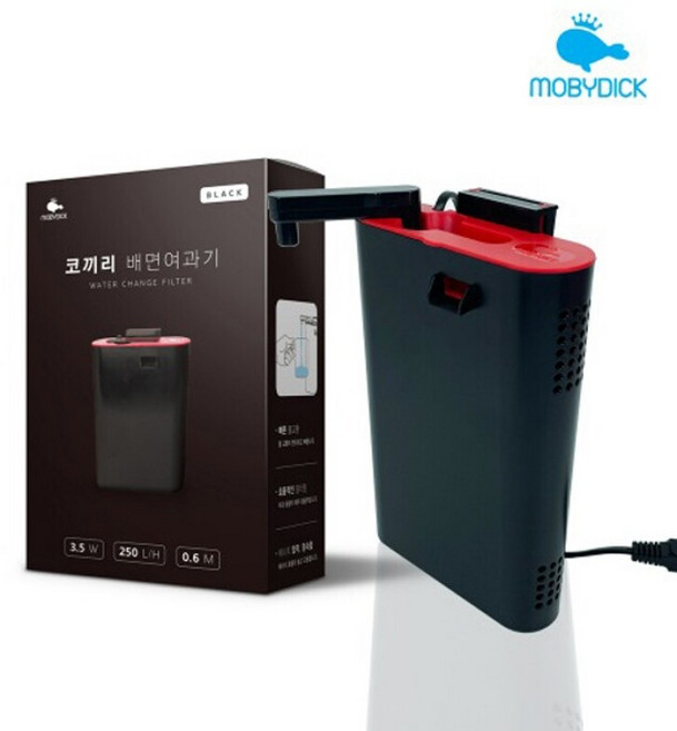 모비딕 코끼리 배면여과기 EF-300 블랙, 1개