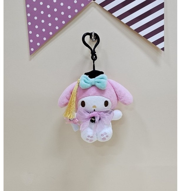 더 라넌큘러스 플라워 뉴학사모 고리인형, 1개, 마이멜로디, 15cm