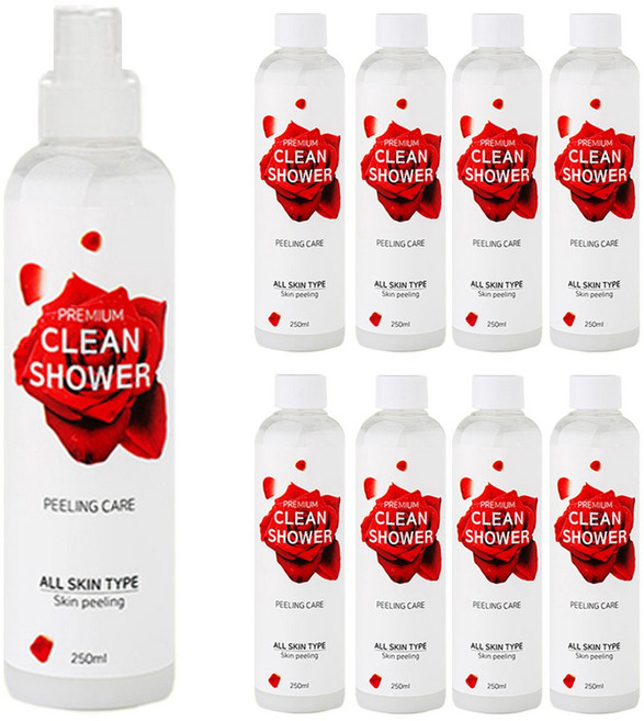 클린샤워 때혁명 프리미엄 홈쇼핑 각질 제거제 스크럽 본품 + 파우치 세트, 8개, 250ml