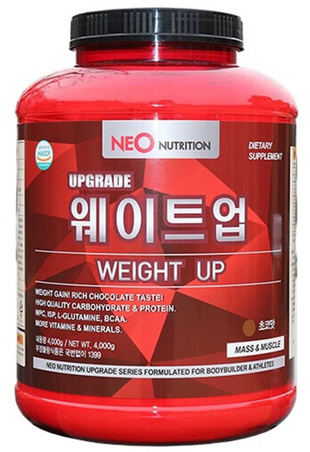 웨이트업4kg/보충제/헬스보충제/체중증가제/근육보충제/탄수화물/단백질/네오뉴트리션, 1개, 4kg