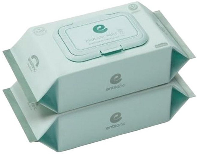 앙블랑 세이프 물티슈 민트 캡형 72매x20팩, 72매, 20개