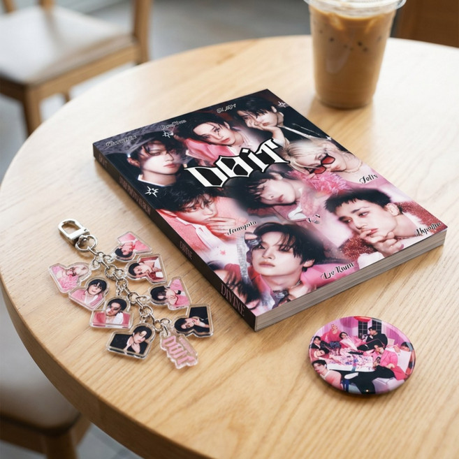 스트레이키즈 DO IT 포토북 뱃지 키링 굿즈, 핑크, all