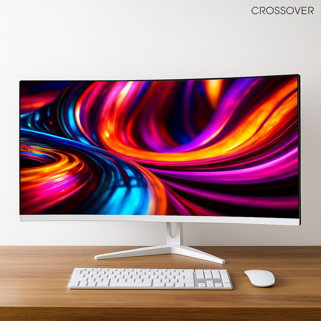 크로스오버 34WG165Hz 커브드 화이트 86cm 와이드 게이밍 컴퓨터 모니터 무결점, 34WG165Hz 무결점