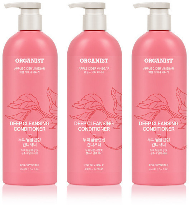 (저자극.약산성) 오가니스트 애플사이다 비니거 컨디셔너, 3개, 450ml