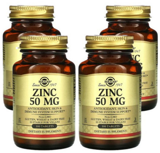 솔가 아연 50mg 타블렛, 100정, 4개