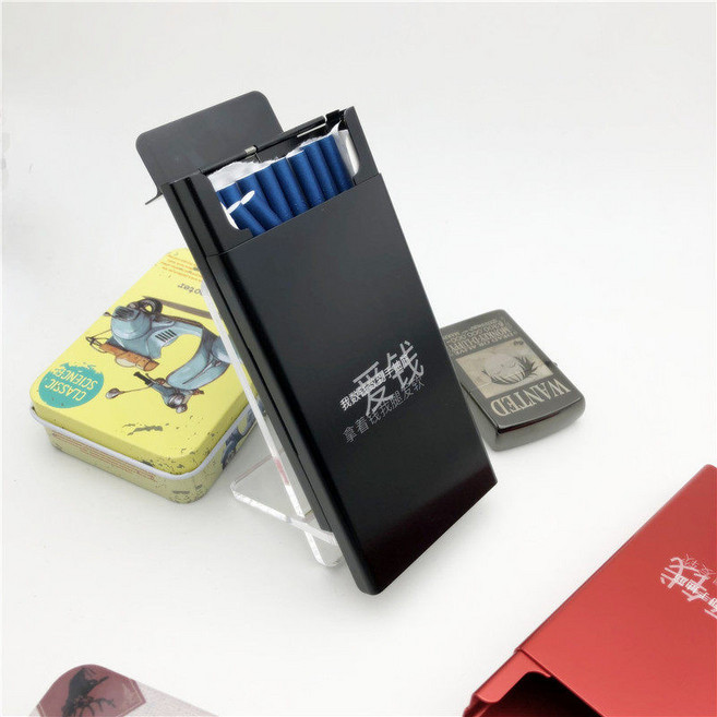 초경량 슬림 담배 케이스 휴대용 내구성 좋은 금속 수납 케이스