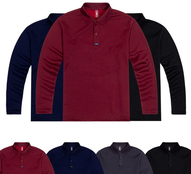 기모소프트 카라티 남녀공용 S~3XL 도톰한 골프웨어 등산복 보온 방한티셔츠 긴팔