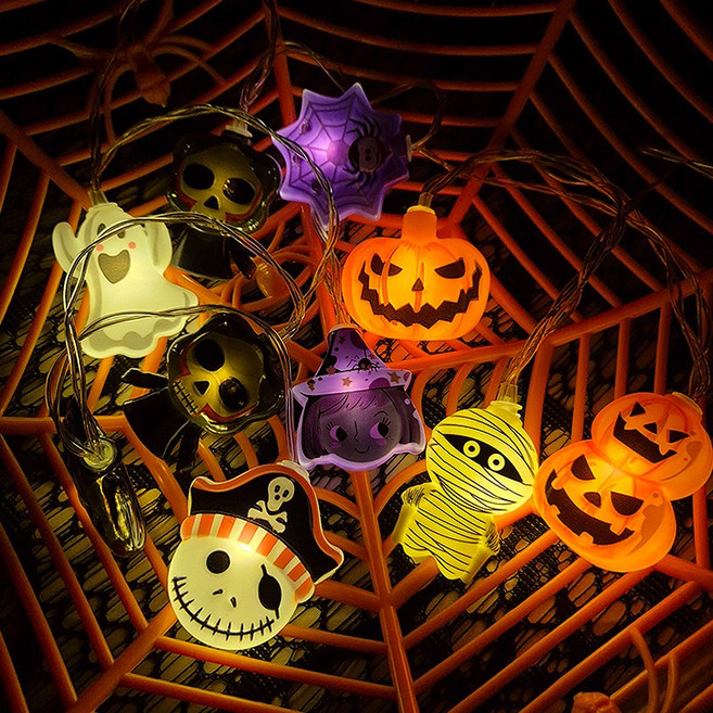 할로윈 줄조명 줄전구 캠핑꾸미기 파티 LED 라이트, 1개, 1. 캐릭터 전구