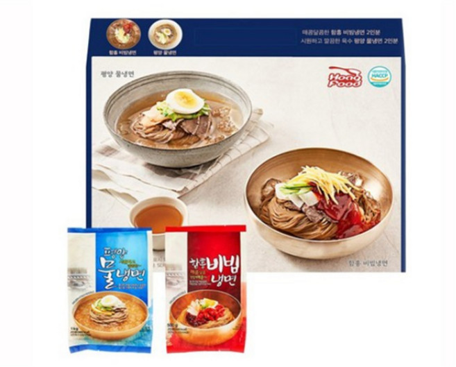 홍푸드냉면 2종세트(평양물냉면1kg+함흥비빔냉면500g), 1개, 1.5kg