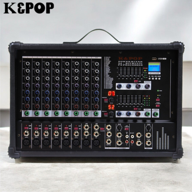 파워드믹서 10채널 팬텀지원 오디오 믹서 DSP KPM900