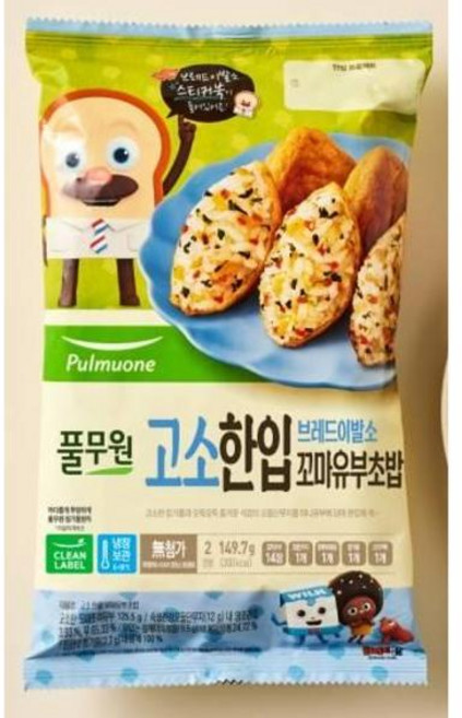 풀무원식품 브레드이발소 고소한입 꼬마유부초밥 149.7g, 5개