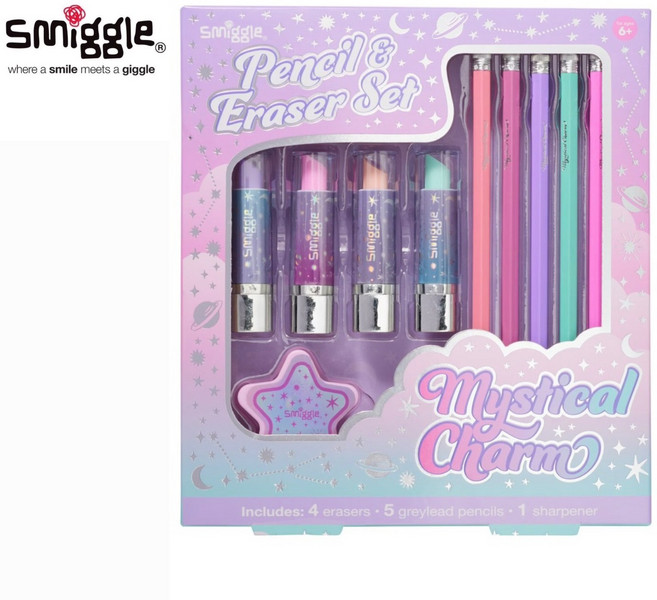 스미글/ 연필+지우개+샤프너 세트 스미글 학용품 호주정품 2, [연필+지우개+샤프너 set]-립스틱