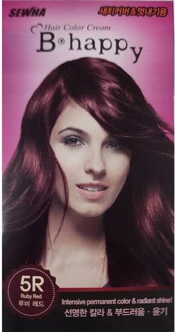 세화피앤씨 비해피 헤어 컬러 크림, 5R 루비레드, 2개