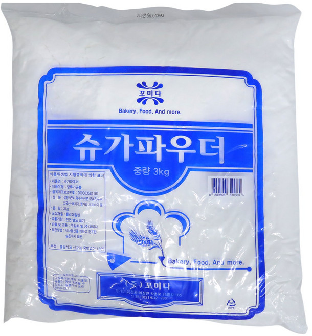 꼬미다 슈가파우더 3kg, 단품, 1개