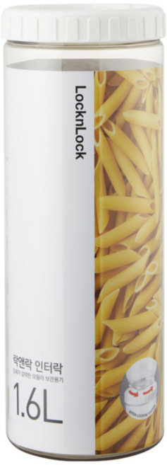 락앤락 인터락 단품 - 냉장고/냉동실정리 투명 플라스틱용기 쌀/잡곡/쿠키과자/시리얼/양념/소스 보관/소분 슬라임케이스 프라스틱원형통, 1개, 1개