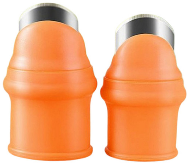 손가락골무 마늘까기 감자칼, 1개, 주황 여성용